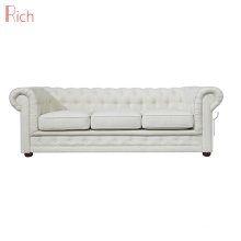 3 seat white modern fabric home furniture wedding chesterfield sofa set